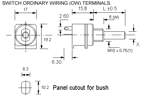 ECO/B4OW1S dimensions