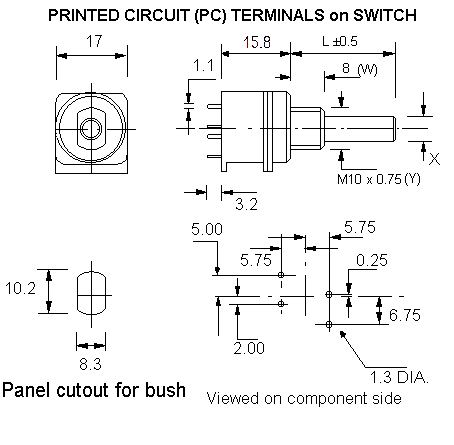 ECO/B4PC2S dimensions