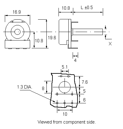 LT16ST potentiometer drawing