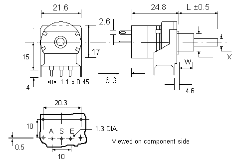 BR20BU/B4OW1S dimensions