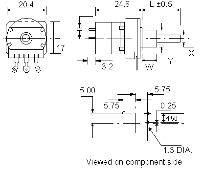 OW20BU/N4PC1S'CH' dimensions