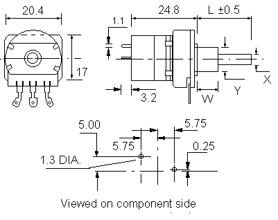 OW20BU/B4PC1S dimensions