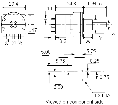 OW20BU/B4PC2S dimensions