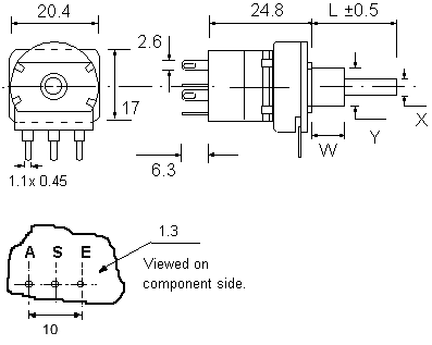 PC20BU/B4OW2S dimensions
