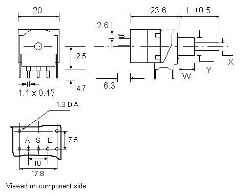 BR16BU/B4OW1S dimensions
