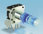 Rotary encoder - horizontal, blue