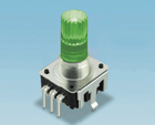 E12 Rotary encoder - vertical, green