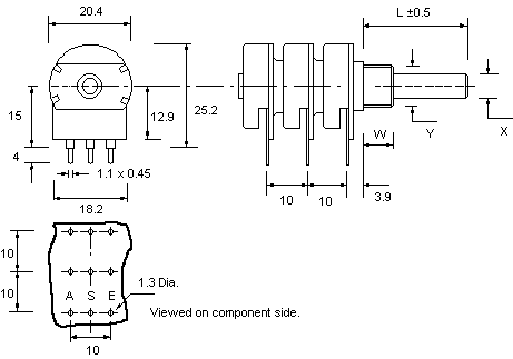 P20 3 Gang dimensions