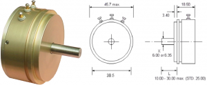 CP18 Servo Potentiometer and dimensions